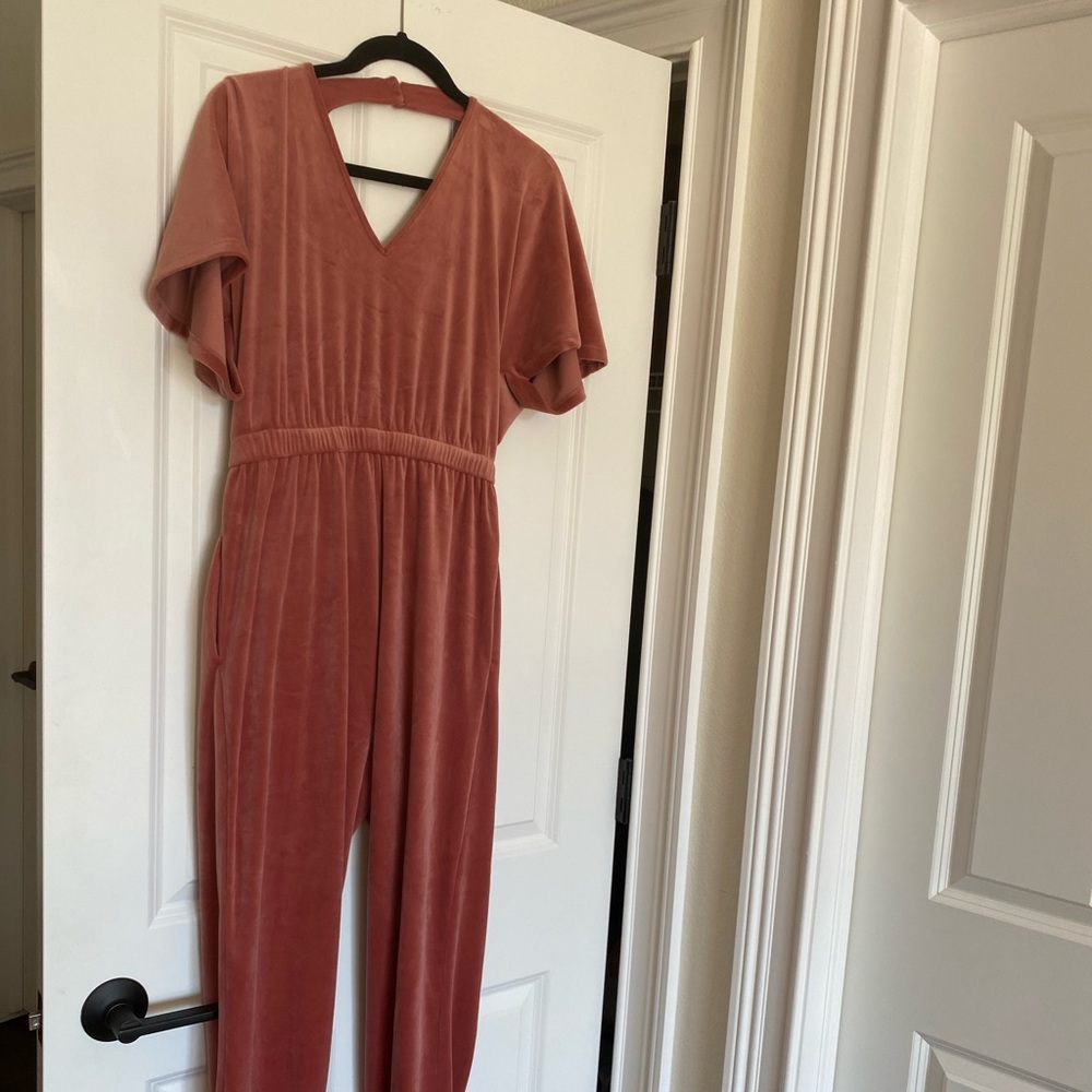 Anthropologie Saturday/Sunday Velour Jumpsuit